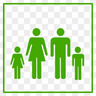People Clipart Green - Green Family Icon - Png Download