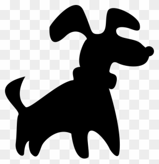 Black Small Dog Silhouette Svg Png Icon Free Download - Dog Small Icon Png Clipart