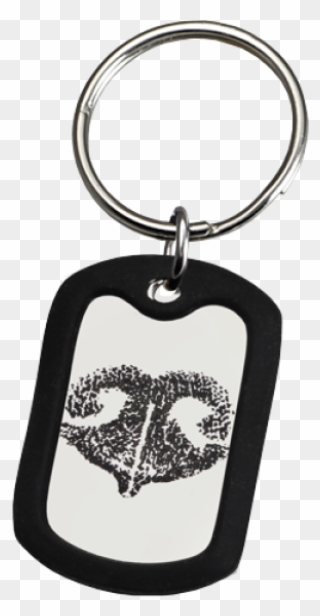 Pet Print Key Ring - Dog Tag With Dog Nose Print Clipart