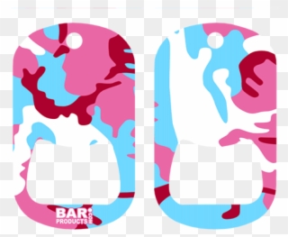Kolorcoat™ Dog Tag Opener - Dog Tag Bottle Opener - Blue / Pink Camo Clipart