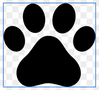 Clip Art Library Stock Awesome Paw Clip Art Black Print - Dog Paw - Png Download