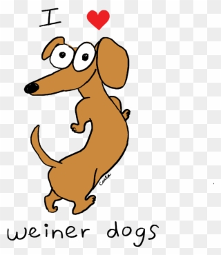I Heart Dachshund Weiner Dogs - Dachshund Clipart