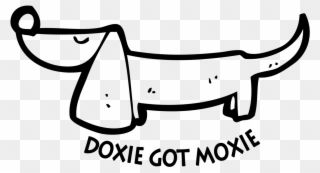 Doxie Got Moxie - Dachshund Cartoon Clipart