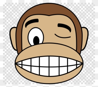 Cartoon Monkey Face Clipart Monkey Chimpanzee Clip - Monkey Emoji - Png Download
