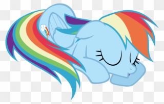 Como Dormir Mejor Y Levantarte A Tiempo - Rainbow Dash Sleeping Transparent Clipart