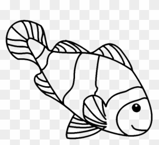 Clown Clipart Colouring Page - Clown Fish To Color - Png Download