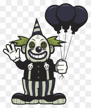 Ftescaryclowns Scaryclown Clown Scary Balloon Death - Clown Cartoon Evil Clipart