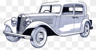 Vintage Car Illustrations - Carro Antigo Desenho Png Clipart