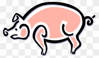 Farm Livestock Swine Pig Clipart Library - Cerdo - Png Download