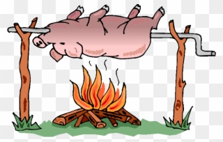17th Annual Hog Roast - Pig On A Spit Clipart