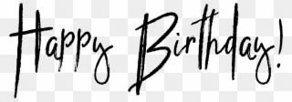 Happy Birthday Handwritten - Happy Birthday Text Png Clipart