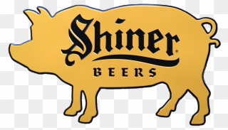 Shiner Beers Pork Bbq Die Cut Sign Shiner Store - Shiner Pig Sign Clipart