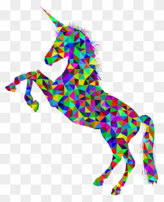 Colourful Unicorn - Prismatic Unicorn Clipart