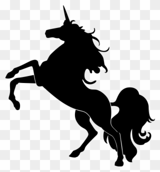 Clipart Unicorn Silhouette - Unicorn Clipart Silhouette - Png Download