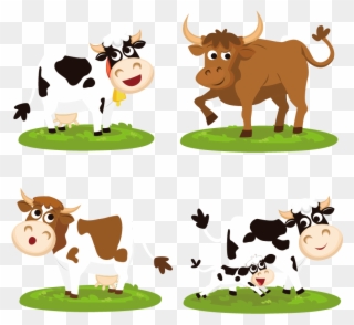 Beef Cartoon Clip Art - Desenho Vaca Na Fazenda - Png Download