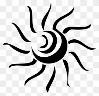 Sun Banner Download Huge Freebie For - Black And White Sun Rays Clipart - Png Download
