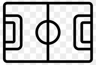 Football Field Png Image Black And White - Soccer Field Icon Png Clipart