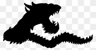 Chinese Dragon Silhouette - Chinese Dragon Gif Clipart