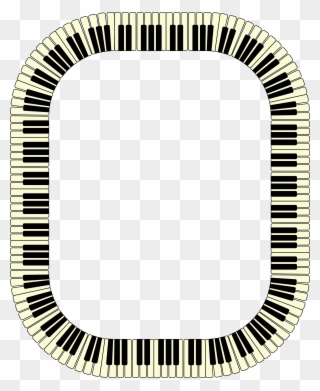 Big Image - Piano Keys Circle Png Clipart