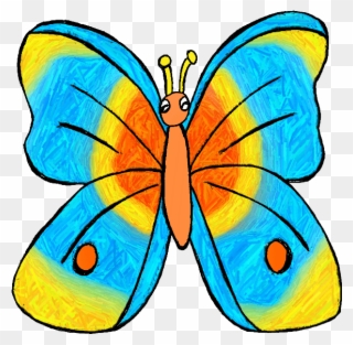 Animal Butterfly Cliparts - Clipart Animals Butterfly - Png Download
