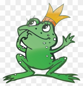 Vector Cartoon Frog Prince Free Vector - Frog Prince Embroidery Design Clipart