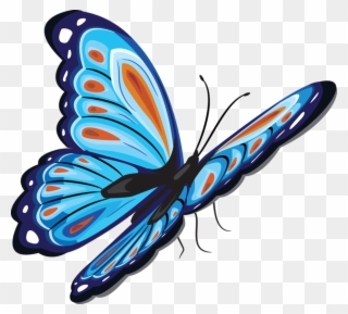 Rainbow Butterfly Clipart Papillon - Butterfly Png Transparent Png