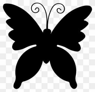 Swallowtail Butterfly Stencil Monarch Butterfly Template - Plantilla De Una Mariposa Clipart