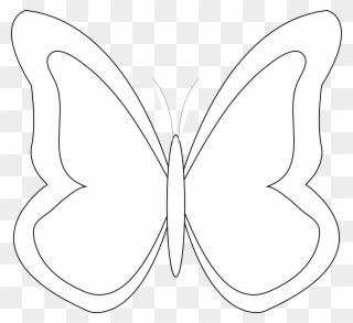 Butterfly Outline Clipart - Imagenes De Contorno De Mariposa - Png Download