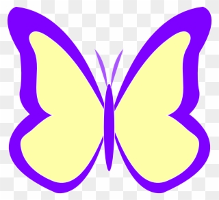 Butterfly Yellow And Violet Clipart