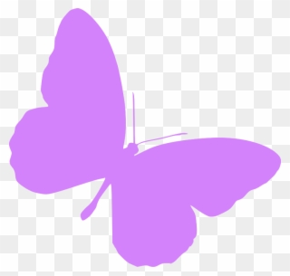 Lavender Butterfly Clip Art - Png Download