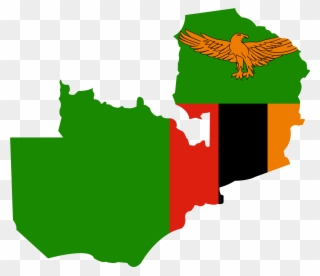 Zambiagraphic - Zambia Flag Map Clipart