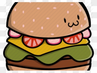 Burger Clipart Cooked Food - Cartoon - Png Download