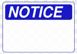 Notice - Blank - Notice Clipart - Png Download