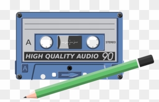 Audio Cassette Png Picture - Compact Cassette And Pen Clipart