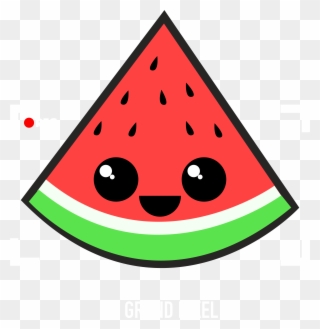 Sweet Watermelon - Kawaii Cute Watermelon Drawing Clipart