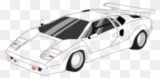 Lamborghini Sticker - Drawing Clipart