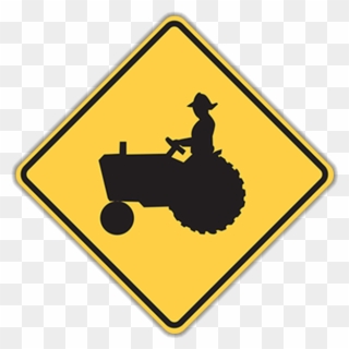 Larger Photo - Farm Machinery Crossing Sign Clipart