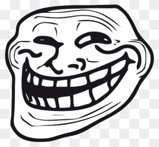Trollface Png Image Free Download - Funny Face Black And White Clipart