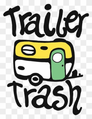 2pcs Trailer Trash Sticker Tn54 Camper Storage, Decorative Clipart