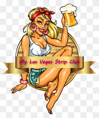 My Las Vegas Strip Club - Pin Up Girl Beer Png Clipart