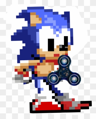 #fidget Spinner#sonic - 8 Bit Sonic Png Clipart