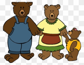 Bear Clipart Mom - Three Bears Goldilocks Clipart - Png Download