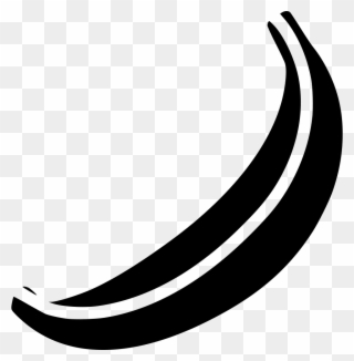 Banana Svg Printable - Mono Banana Symbol Clipart
