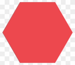 Red Hexagon Shape Clipart