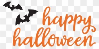 Happy Cut File Snap - Happy Halloween Text Transparent Clipart
