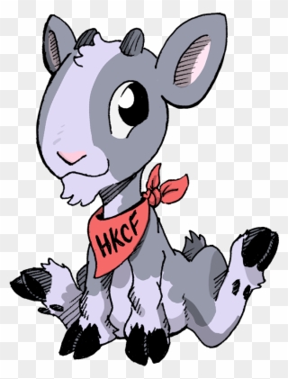 Hkcf Logo Goat - Cartoon Clipart