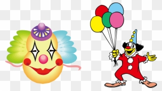 Balloon Vector Carnival - Balloon With Clown Clipart - Png Download