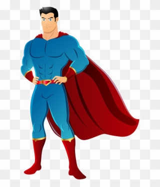Cartoon Superman Png Photo - Cartoon Superhero Transparent Background Clipart