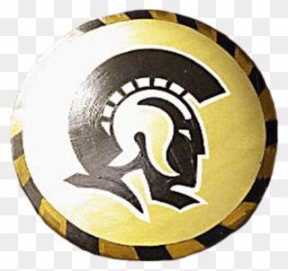 Wooden Gold Trojan Warrior Shield - Ualr Trojans Clipart