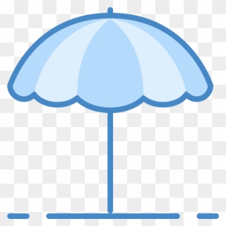 Beach Umbrella Png Icon - Holiday Icon Blue Clipart